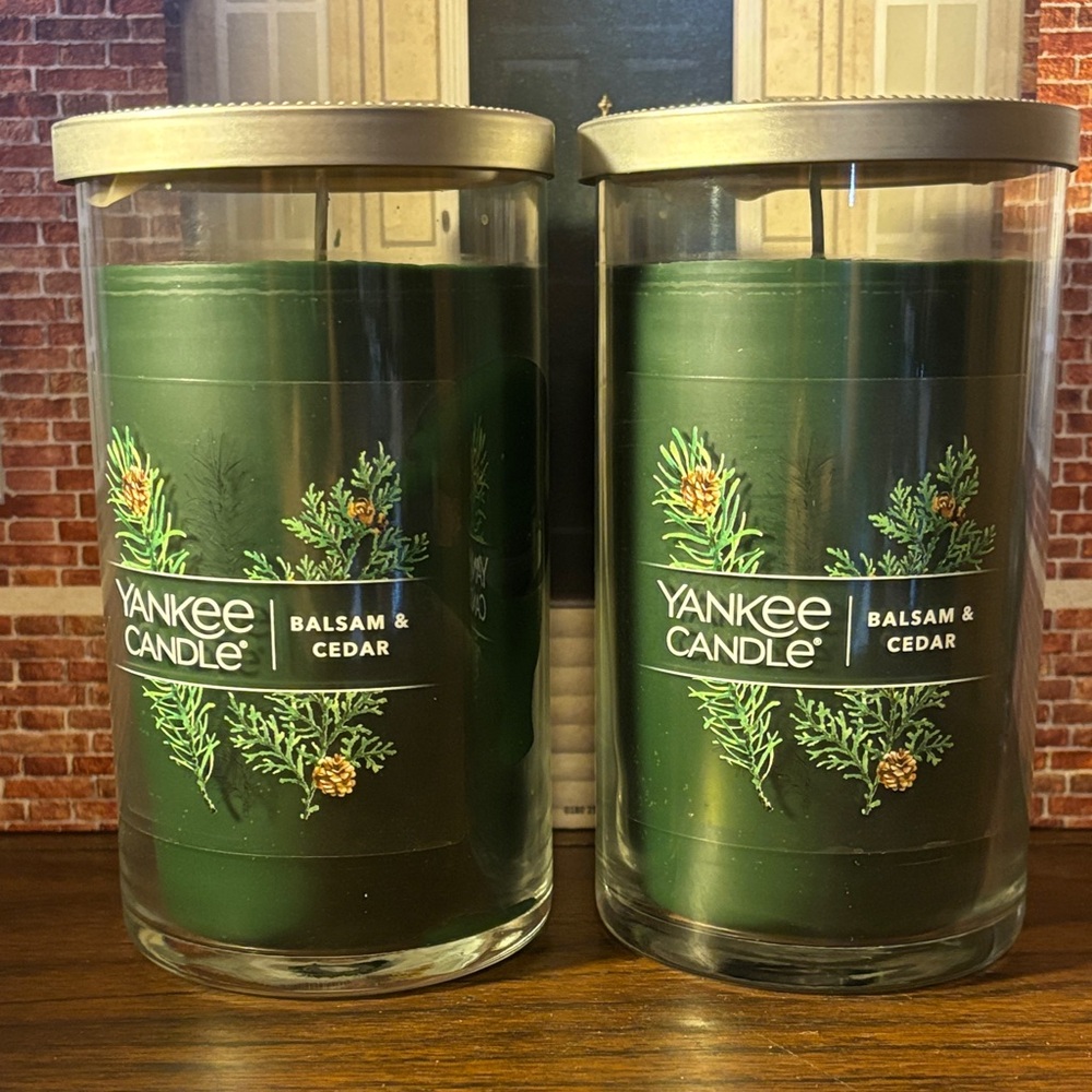 Yankee Candle Balsam & Cedar Medium Duo!